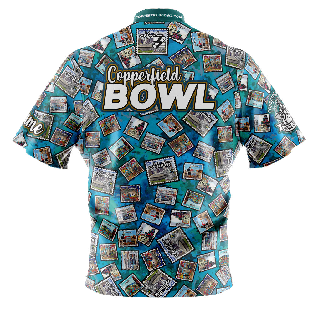Copperfield Bowl Stamps Teal
