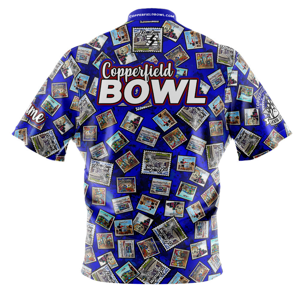 Copperfield Bowl Stamps Blue