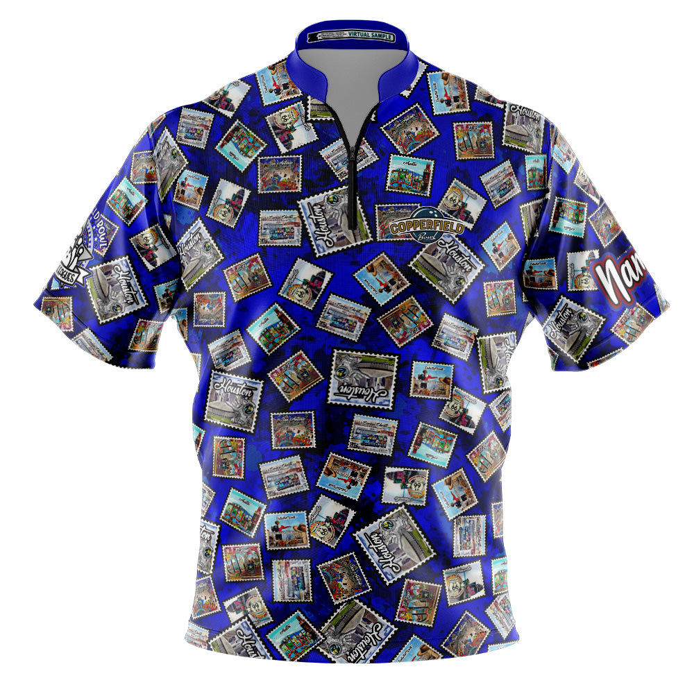 Copperfield Bowl Stamps Blue