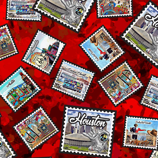 Copperfield Bowl Stamps Red