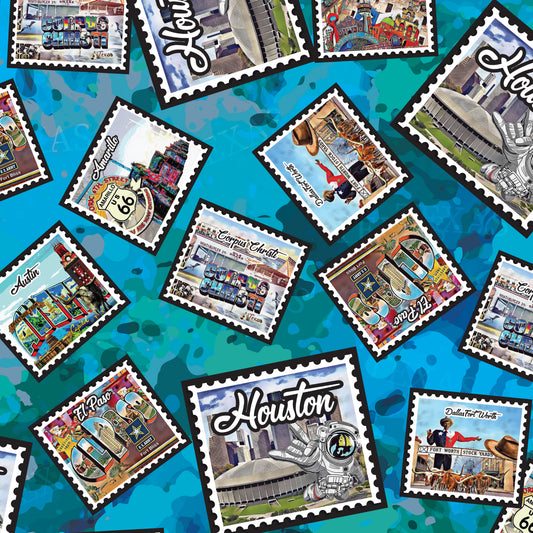 Copperfield Bowl Stamps Teal